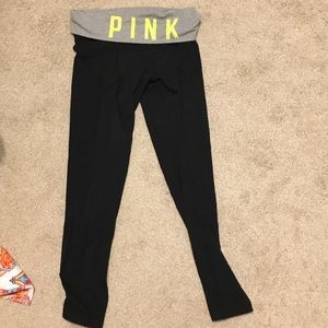 Pink skinny yoga pants